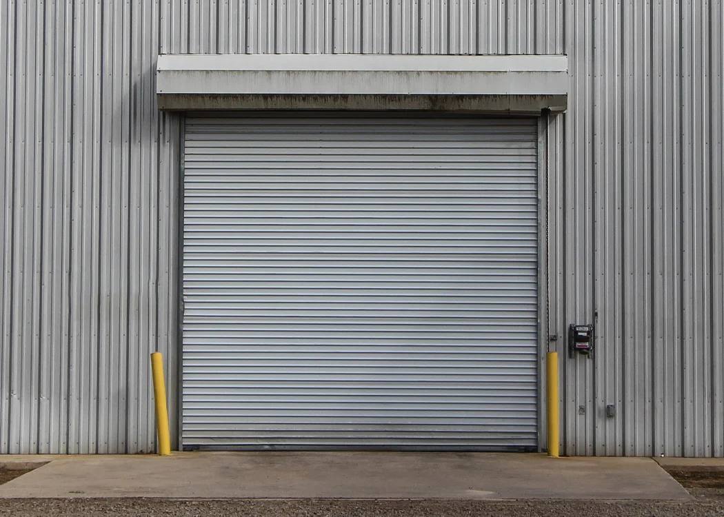 Manual galvanized storefront shutter